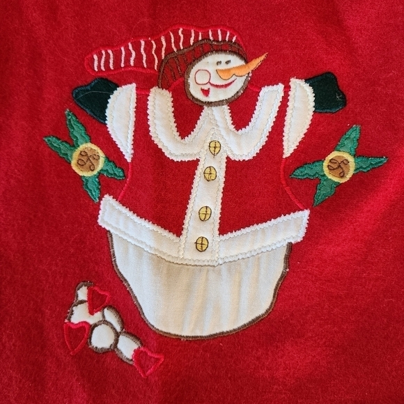 NWT Take Two Vintage Red Snowman Wool Blend Shirt Jacket Shacket Women's XL New - Picture 4 of 8